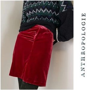 Anthropologie Monte Velvet Mini Skirt